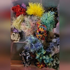 Lot Of Handmade Crochet Scrunchies